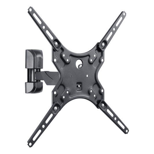 Soporte de pared para pantallas de 32-60 pulg. (81.28-142.24 cm) / VESA desde 100 x 100 hasta 400 x 400 / Carga Máxima 25 kg (55 lb) / Extensión 226 mm / Inclinación +10°  / Instalación Hook-and-Hang / Acabado Epoxíd