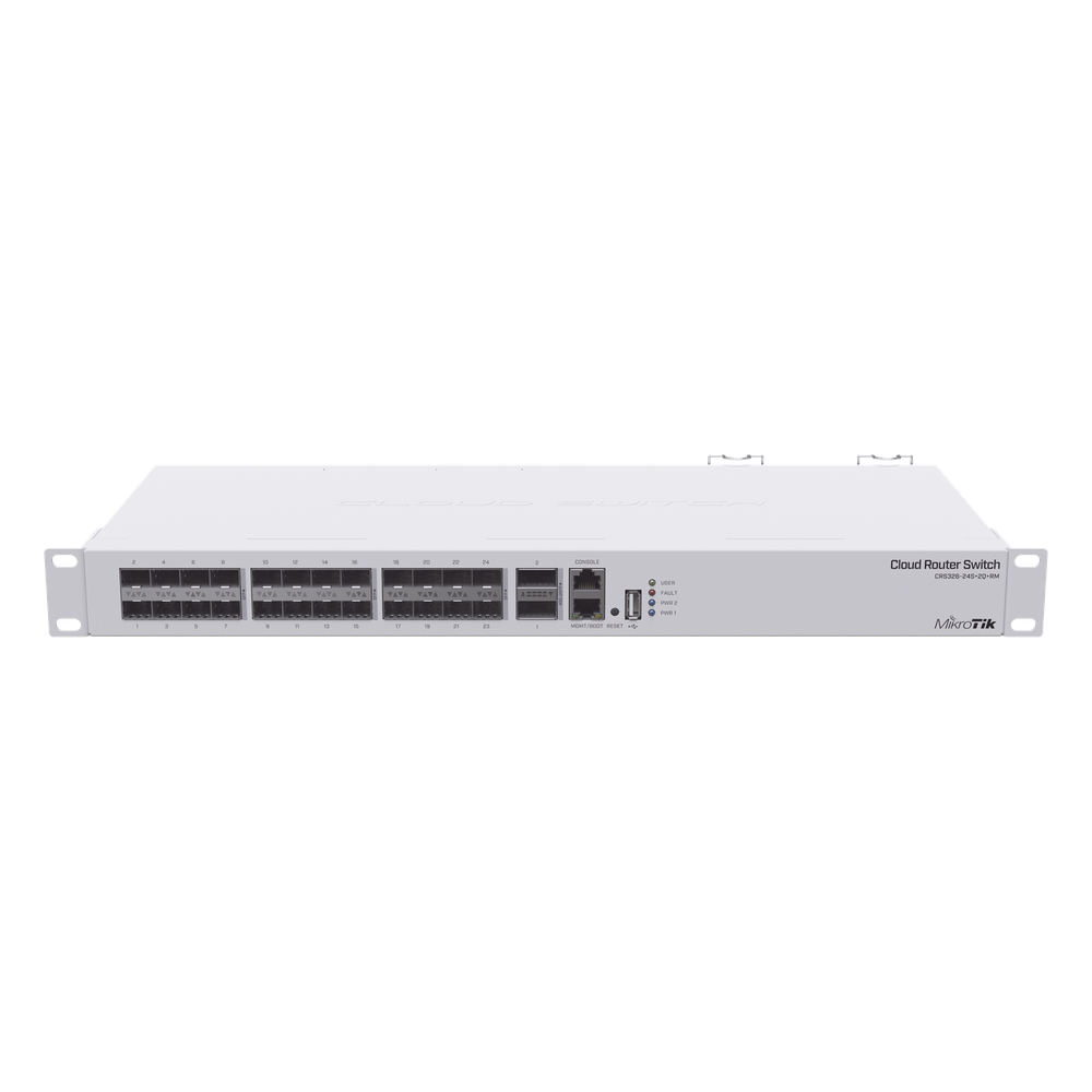 Cloud Router Switch, Sistema Operativo Dual 24 Puertos 10G SFP+, 2 Puertos 40G QSFP+
