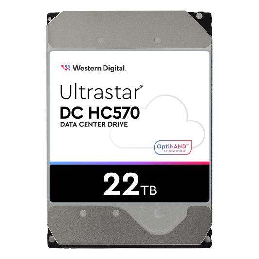 Disco Duro Data Center Ultrastar / 22 TB / 7200 RPM / 6 Gb/s SATA - 12 Gb/s SAS / HelioSeal con Helio / OptiNAND con Flash iNAND / ArmorCache / 2.5M Horas MTBF / 5 Años Garantía