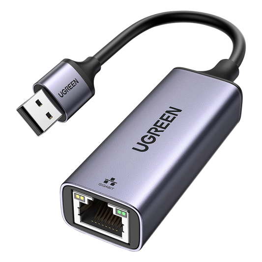 Adaptador de Red USB-A 3.0 a RJ45 /Admite 10/100/1000 Mbps / Caja de Aluminio / Longitud del cable 10 cm