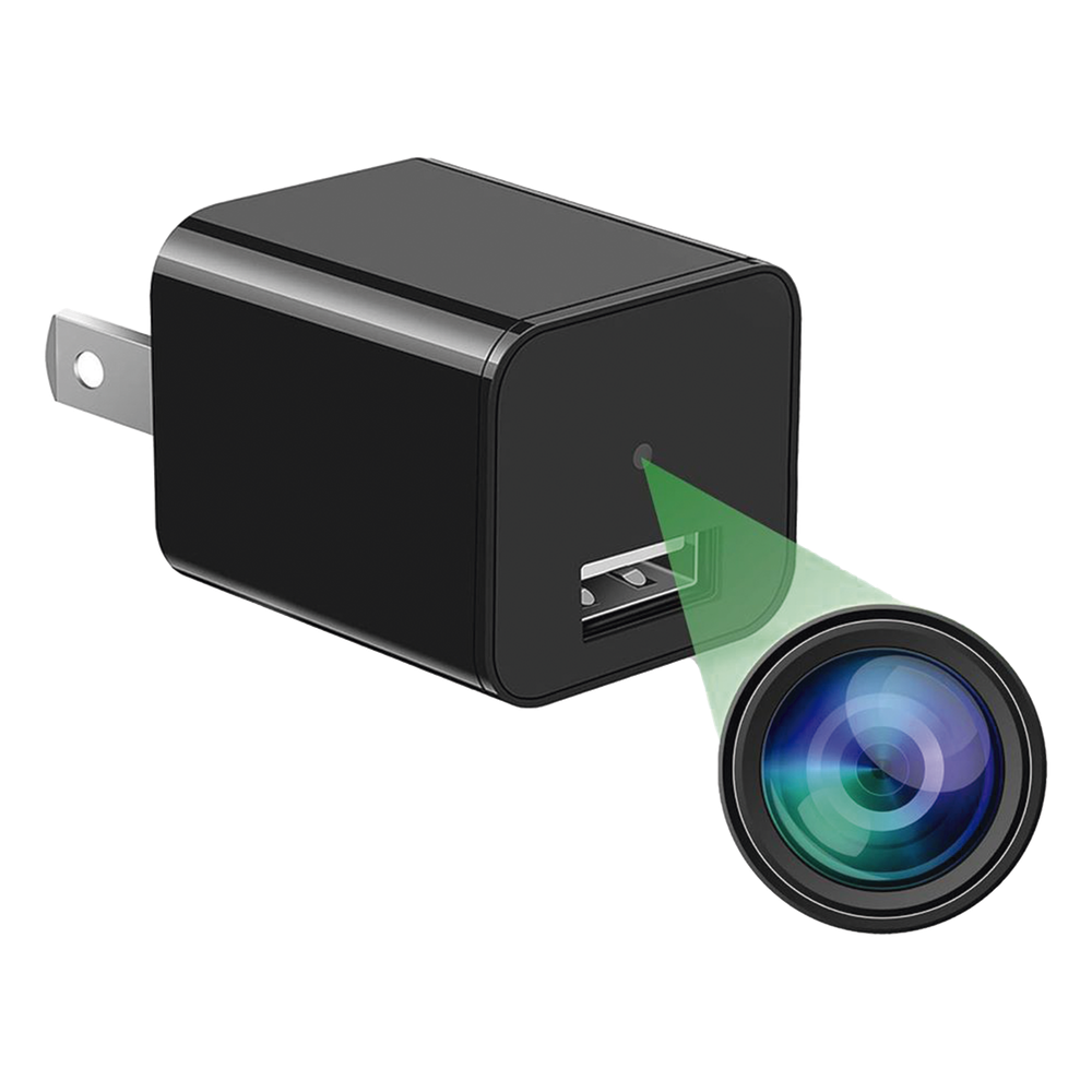 Cámara Oculta en Cargador de Pared (Spyce Camera) / Memoria de 8GB / Resolución 2 Megapixel (1080P) / Grabación Continua o por Movimiento