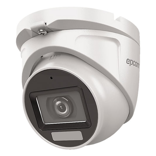 [Dual Light + ColorVu] Turret TURBOHD 2 Megapixel (1080p) / Lente 2.8 mm / 30 mts IR EXIR + 20 mts Luz Blanca / Micrófono Integrado / Exterior IP66 / Metal / dWDR