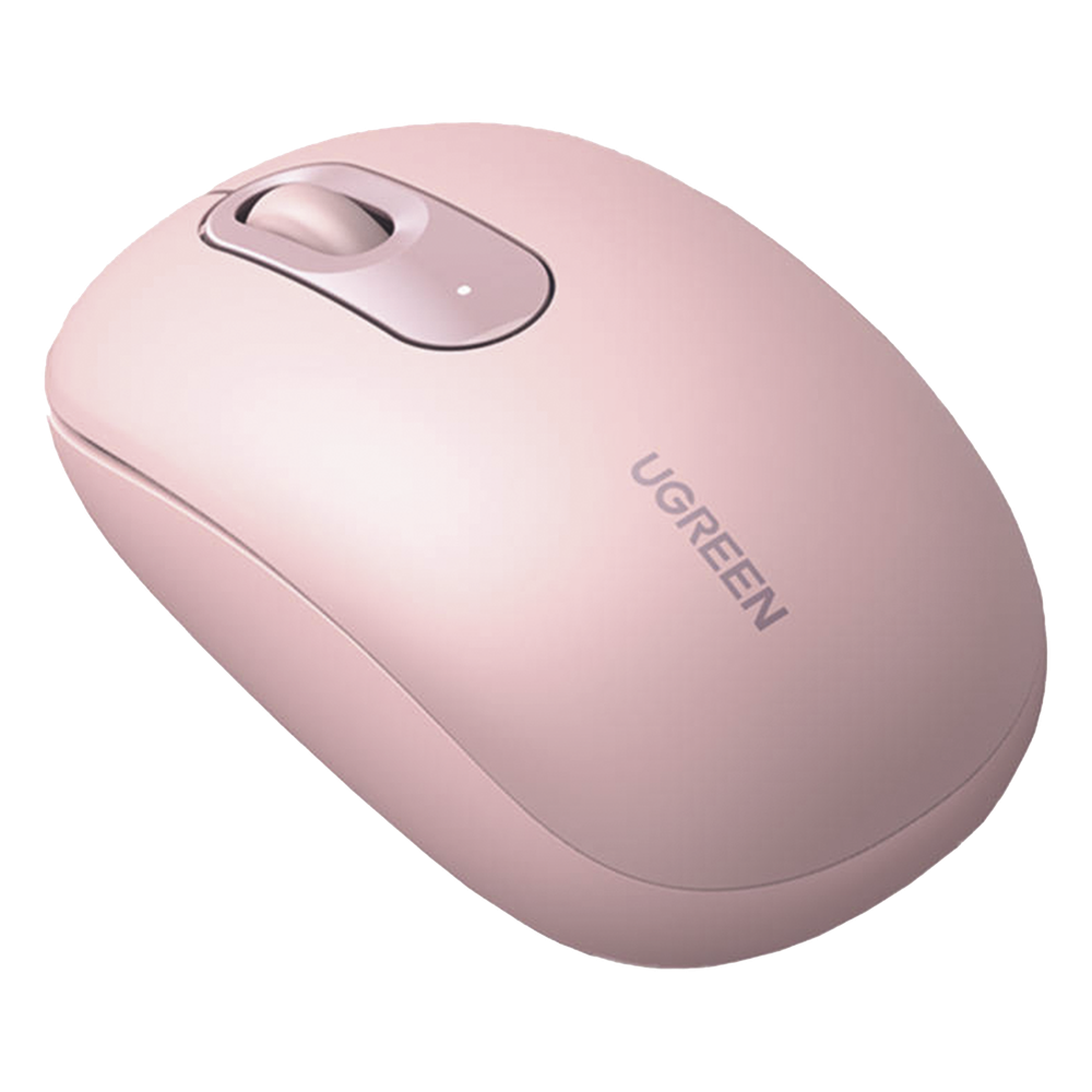 Mouse Inalámbrico 2.4G 800/1200/1600/2400 DPI | Función de 3 botones | Alcance 10m | Silencioso |  Ergonómico | Anti-caída y Anti-interferencias | Batería Alcalina AA incluida  | Color Dusty Pink.