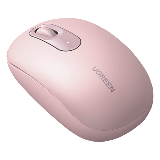 Mouse Inalámbrico 2.4G 800/1200/1600/2400 DPI | Función de 3 botones | Alcance 10m | Silencioso |  Ergonómico | Anti-caída y Anti-interferencias | Batería Alcalina AA incluida  | Color Dusty Pink.