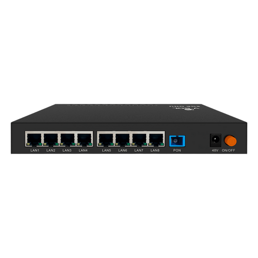 ONU Dual EPON/GPON / 8 Puertos PoE 802.3at Gigabit /  1 Puerto SC/UPC