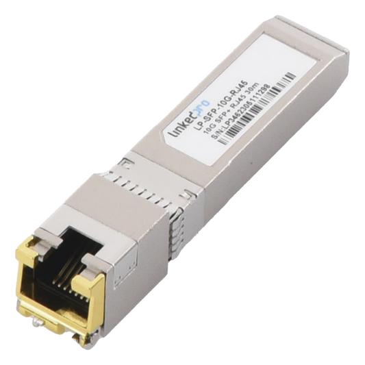 Transceptor Óptico SFP+ a RJ45 /10 Gbps / Conector RJ45 / 10GBASE-T / Distancia de hasta 30 m.