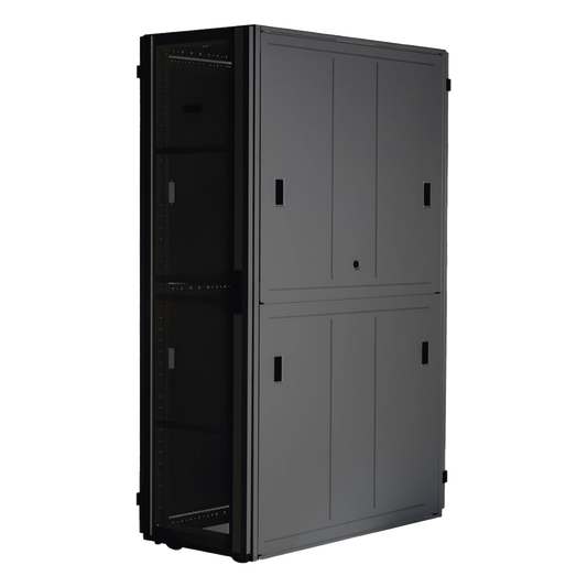 Gabinete FlexFusion™ XGL (Light) para Centros de Datos, 48 UR, 800 mm de Ancho, 1070 mm de Profundidad, Fabricado en Acero, Color Negro