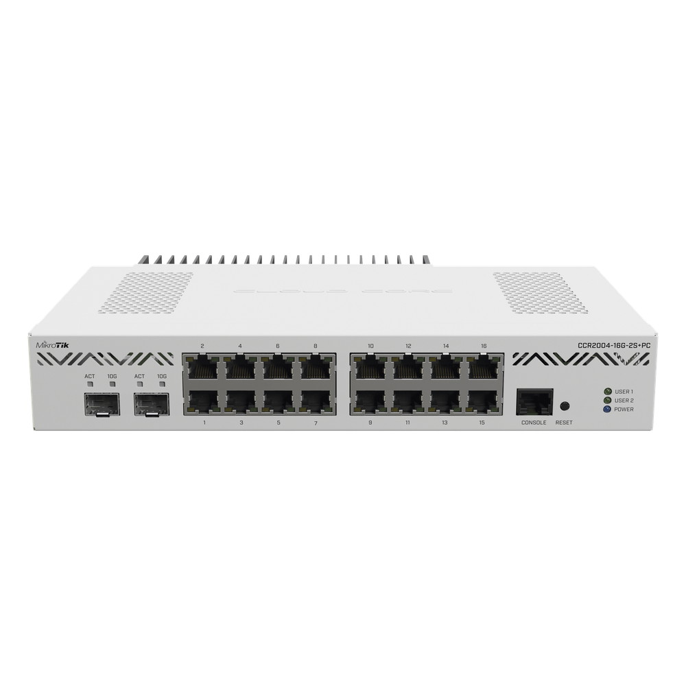 Cloud Core Router 2004-16G-2S+PC, con enfriamiento pasivo