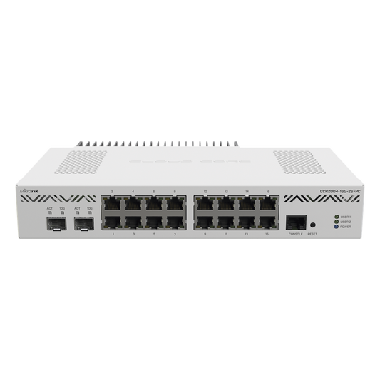 Cloud Core Router 2004-16G-2S+PC, con enfriamiento pasivo