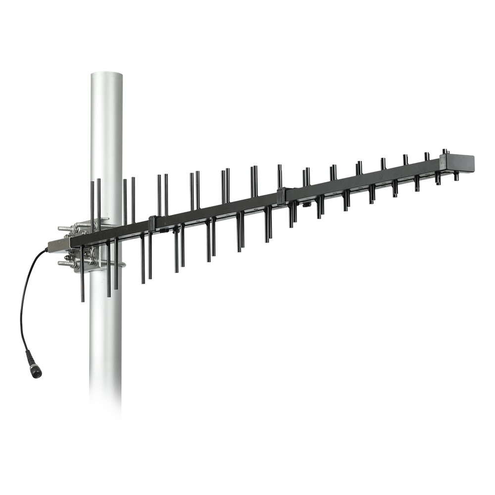 Antena LPDA de Alta Ganancia/ ESPECIAL PARA AMPLIFICADORES DE UNA A CINCO BANDAS DE FRECUENCIA/ 698-2700 MHz/ 12.15 dBi de Ganancia.