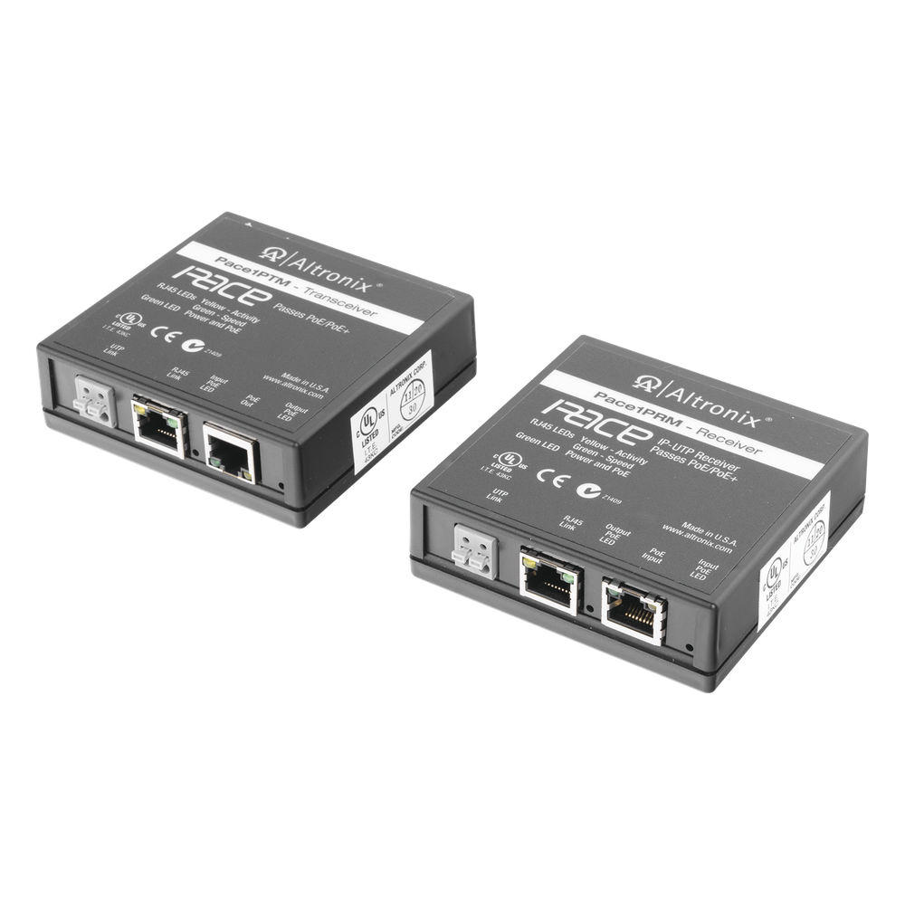 Kit extensor IP y PoE por cable UTP CAT5E hasta 500 mts @ 100 mbps
