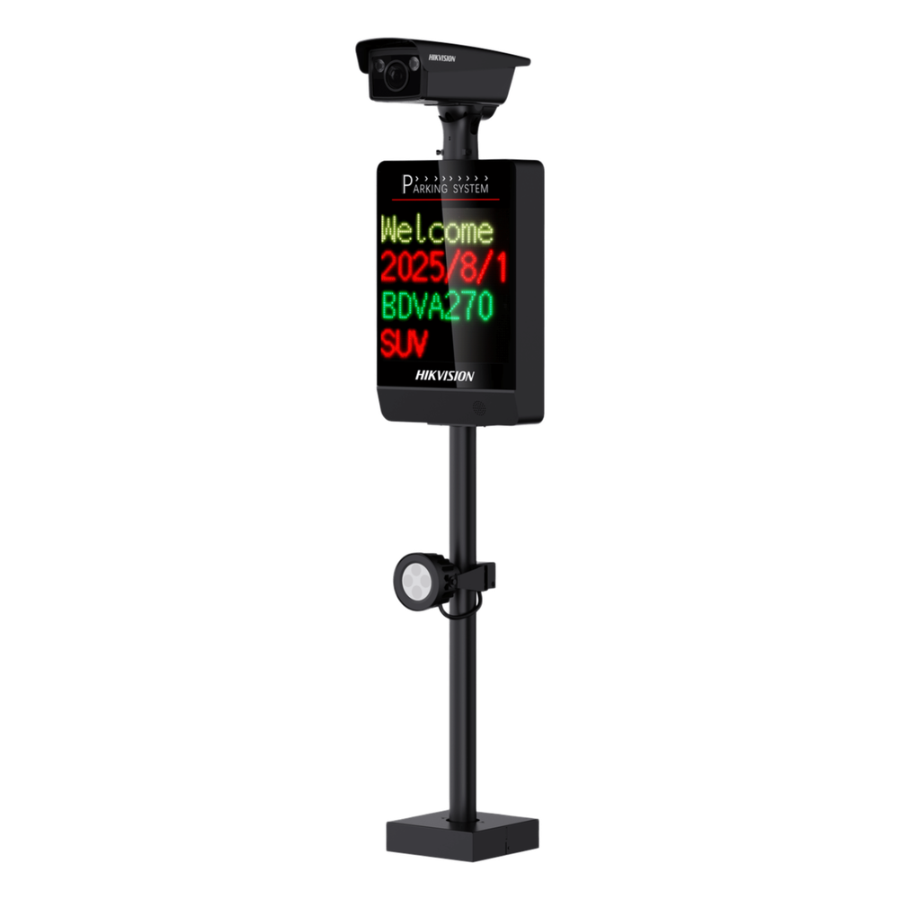 Kit ANPR 4MP / Reconocimiento de Matrículas / Cámara 2688×1520 / Pantalla LED Integrada / Luz Complementaria 20 m (65.6 ft) / Control de Barrera
