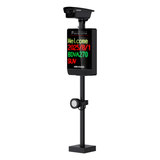 Kit ANPR 4MP / Reconocimiento de Matrículas / Cámara 2688×1520 / Pantalla LED Integrada / Luz Complementaria 20 m (65.6 ft) / Control de Barrera