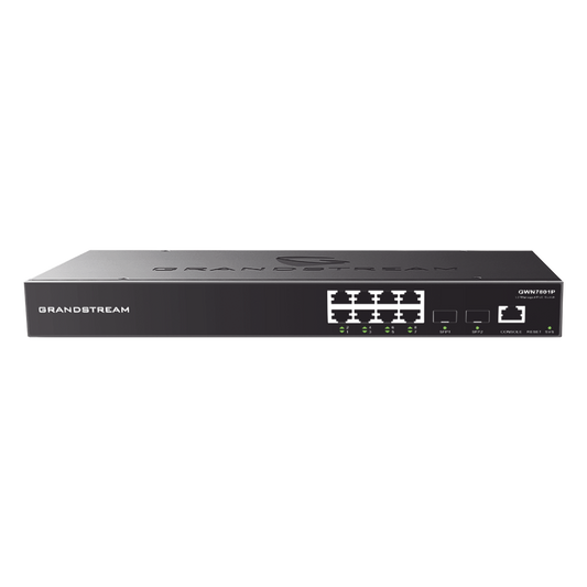 Switch PoE+ Gigabit Administrable / 8 puertos 10/100/1000 Mbps + 2 Puertos SFP Uplink / Hasta 120W / Compatible con GWN Cloud.