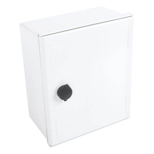 Gabinete de Poliéster IP65 Uso en Intemperie (250 x 300 x 140 mm) con Placa Trasera Interior de Plástico (Incluye Chapa y Llave).