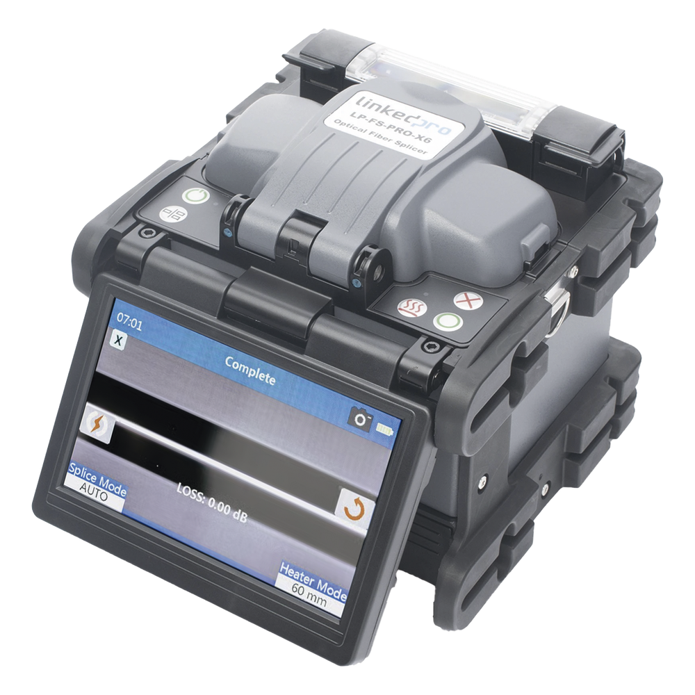 Fusionadora de Fibra Óptica Multimodo y Monomodo / Alineación por Núcleo / 6 Motores para Mejor Precisión en el Empalme / Capacitación Remota Gratuita