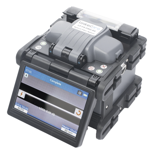 Fusionadora de Fibra Óptica Multimodo y Monomodo / Alineación por Núcleo / 6 Motores para Mejor Precisión en el Empalme / Capacitación Remota Gratuita