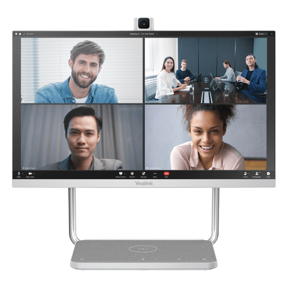 Sistema de Videoconferencia Todo en Uno DeskVision A24 de Yealink con cámara 4K y pantalla táctil de 24”