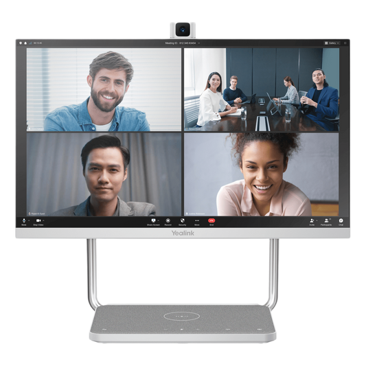 Sistema de Videoconferencia Todo en Uno DeskVision A24 de Yealink con cámara 4K y pantalla táctil de 24”