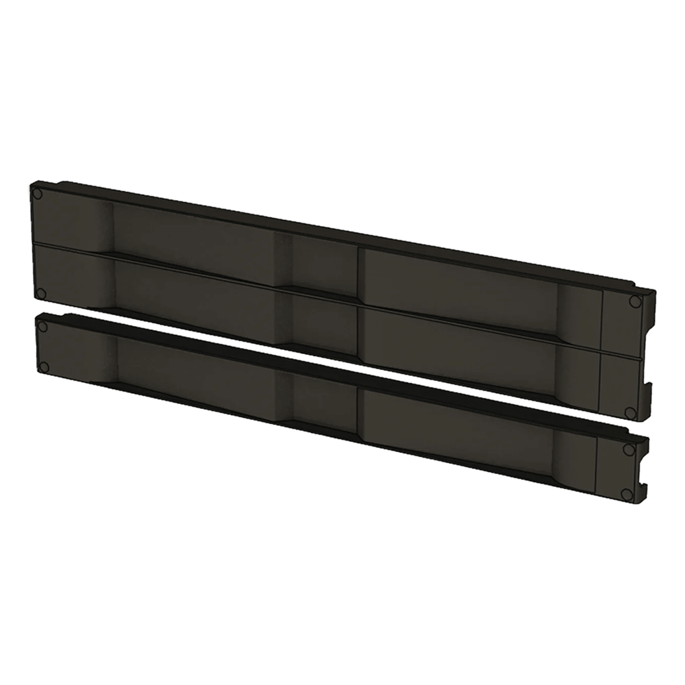 Tapa Ciega de Plástico de Instalación Rápida (Sin Herramientas / A Presión), para Rack de 19" 2 UR Color Negro