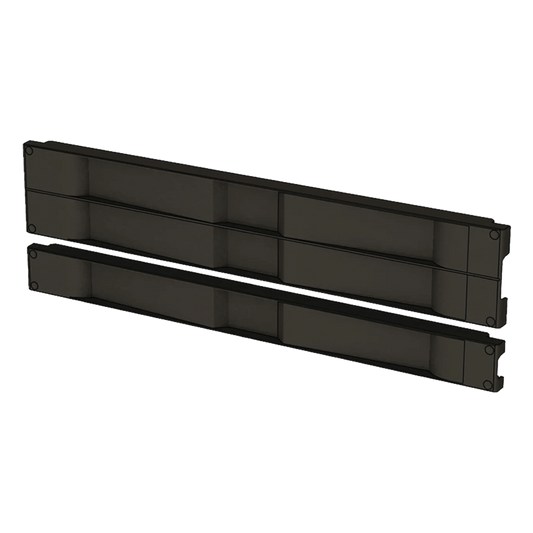 Tapa Ciega de Plástico de Instalación Rápida (Sin Herramientas / A Presión), para Rack de 19" 2 UR Color Negro