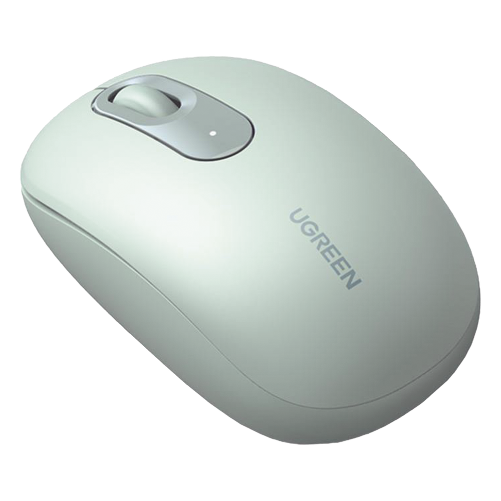 Mouse Inalámbrico 2.4G 800/1200/1600/2400 DPI | Función de 3 botones | Alcance 10m | Silencioso |  Ergonómico | Anti-caída y Anti-interferencias | Batería Alcalina AA incluida  | Color Green.