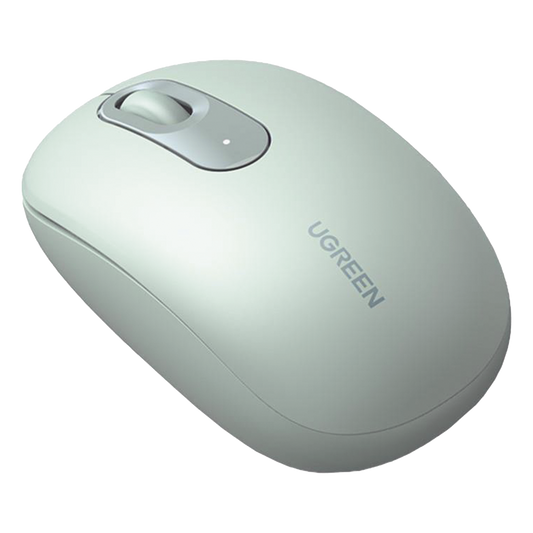 Mouse Inalámbrico 2.4G 800/1200/1600/2400 DPI | Función de 3 botones | Alcance 10m | Silencioso |  Ergonómico | Anti-caída y Anti-interferencias | Batería Alcalina AA incluida  | Color Green.