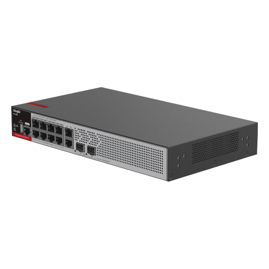 Switch PoE+ Empresarial 125 Watts, Administrable L2+, 8 Puertos PoE Gigabit , 2 Puertos Uplink Gigabit y 2 Puertos Uplink SFP 2.5G