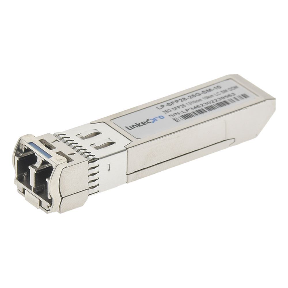 Transceptor Óptico SFP28 (Mini-Gbic) / Monomodo 1310 nm / 25 Gbps / 25GBASE-LR / Conectores LC/UPC Dúplex / DDM / Hasta 10 km
