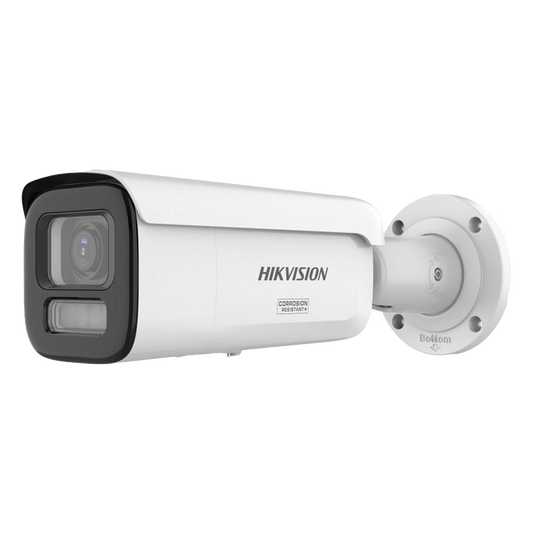 [Dual Light + ColorVu 3.0 + HikAI] Bala IP 8 Megapixel / Lente Mot. 2.8 a 12 mm / 60 mts IR + Luz Blanca / Exterior IP67 / WDR 130 dB / ACUSENSE 3.0 / Metal / NEMA 4X / ACUSEEK