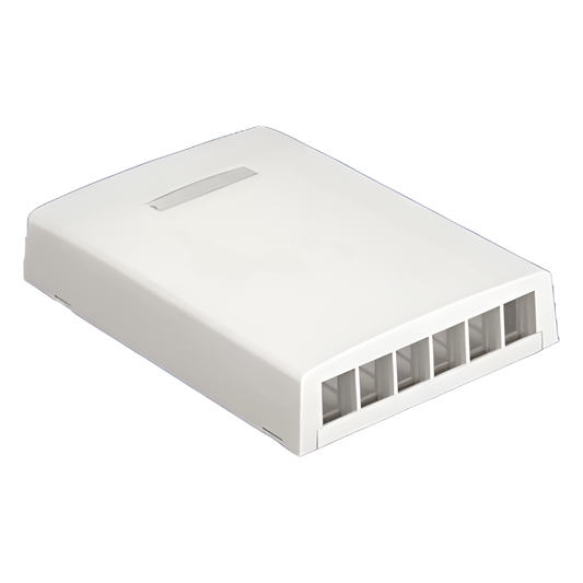 Caja de montaje en superficie para 6 módulos - Blanco Mate