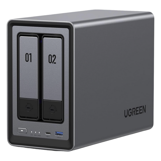 NASync DXP2800 | SO UGOS Pro |  Intel N100 12th Gen Intel® 4 Core™ | 2 Bahías SATA hasta 48TB | 2-Bahias (M.2 NVMe) hasta 16TB | 8GB DDR5 (Exp. a 16GB) | Ethernet 2.5G  | HDMI 4K | 2* USB2.0 | 1*USB 3.2Gen | 1* USB 3.2Gen2 | 1*USB-C 3.2Ge