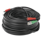 Cable Coaxial (BNC RG59) + Alimentación / SIAMES / 30 Metros (98.43 Pies) / 100% COBRE / Para Cámaras 4K / Uso Interior y Exterior