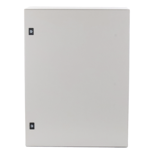 Gabinete de Acero, Nema 4 -IP 65 de 60 x 80 x 30 cm con Platina.