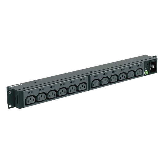 PDU Básico para Distribución de Energía, Enchufe de Entrada NEMA L6-20P, Con 13 Contactos C13, Instalación Horizontal de 19in, 1UR, 20 Amp, 220 Vca