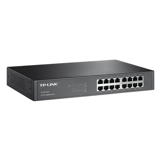 Switch Gigabit no administrable de 16 puertos 10/100/1000 Mbps para escritorio/rack
