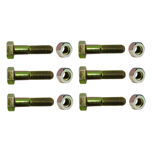 Paquete de 6 tornillos grado 5 y tuercas tropicalizadas 1/4 x 1-1/4". Para STZ30/SCZ30/SCZ30P.