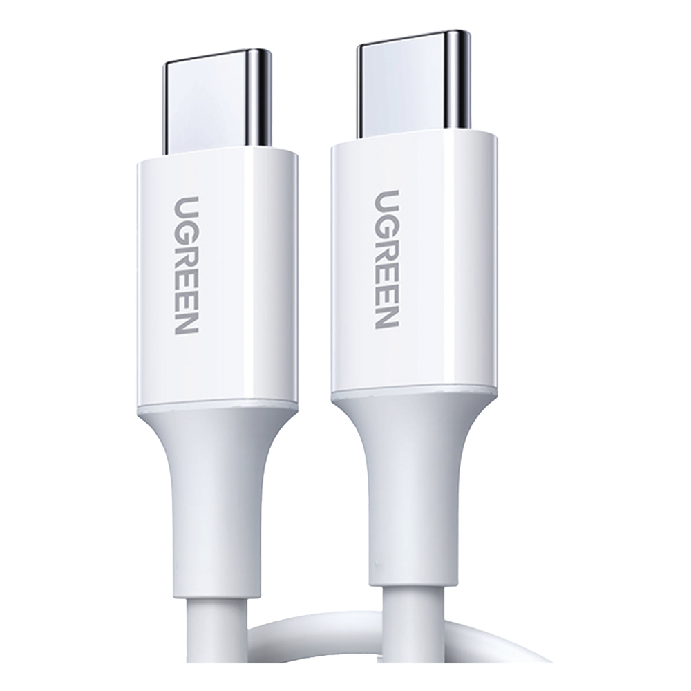 Cable USB-C a USB-C | 1 Metro | Carga Rápida de hasta 60W | Transferencia de datos de 480 Mbps | PD3.0 | QC 4.0/3.0/2.0 | FPC | AFC | Duradero y Flexible| Caja ABS | Cubierta de TPE | Color Blanco.