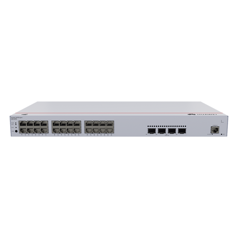 Switch de Acceso eKit Administrable / Capa 2 / 24 Puertos PoE+ Gigabit + 4 Puertos SFP+/SFP + Puerto de Consola  / Poe Perpetuo / Presupuesto PoE 400 W / Sin Licenciamiento
