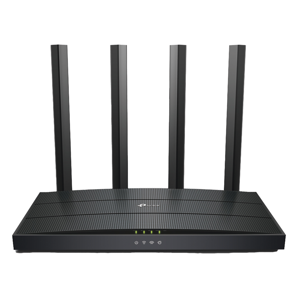 Router WiFi 6 AX 1500Mbps / MU-MIMO 2X2 y OFDMA / 1 Puerto WAN 10/100/1000 Mbps / 3 Puertos LAN 10/100/1000 Mbps / 4 Antenas / Conexión Inalámbrica OneMesh