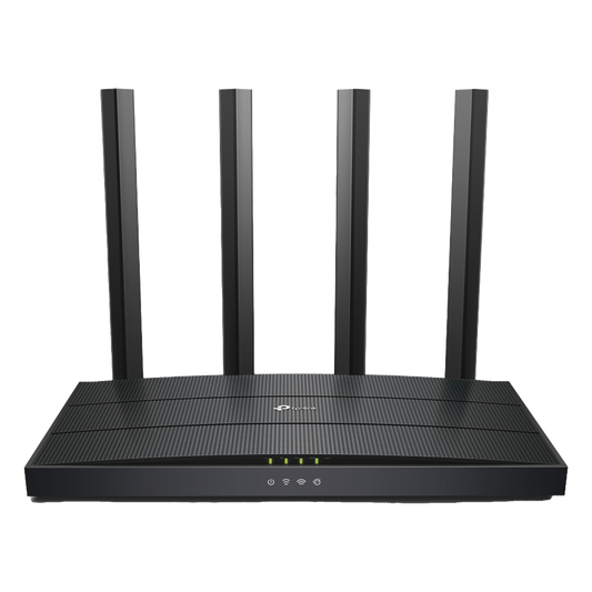 Router WiFi 6 AX 1500Mbps / MU-MIMO 2X2 y OFDMA / 1 Puerto WAN 10/100/1000 Mbps / 3 Puertos LAN 10/100/1000 Mbps / 4 Antenas / Conexión Inalámbrica OneMesh
