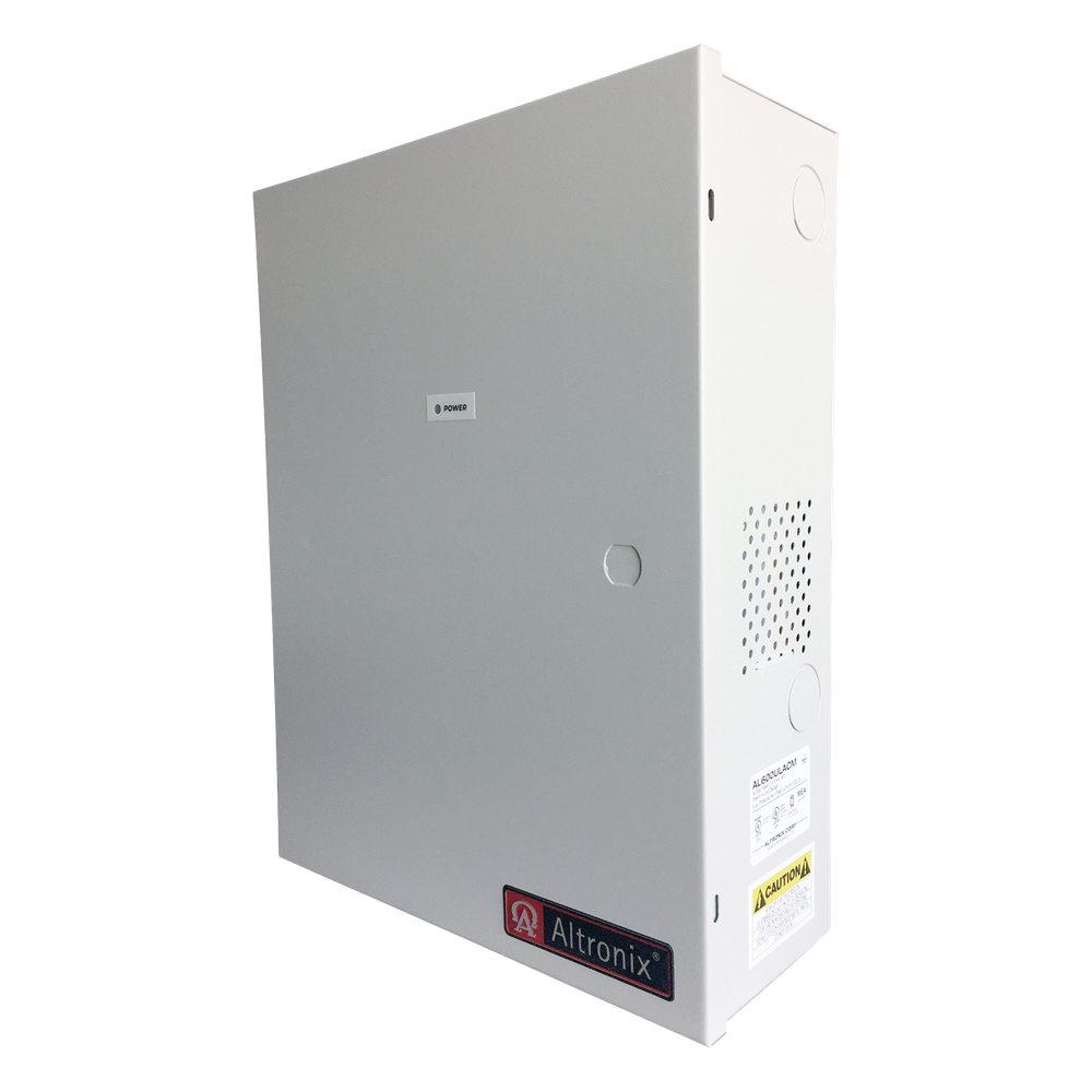 Fuente de poder ALTRONIX de 12/24 Vcc @ 6 Amper, con capacidad de batería de respaldo, requiere batería, 8 salidas, con voltaje de entrada de 115 Vca