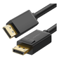 Cable DisplayPort 1.2 Macho a Macho | Longitud 5 Metros (16.40 Pies) | Versión DP1.2 | Soporta 4K@60Hz; 2K@144Hz | Soporta 3D | Color Profundo de 8 y 10 Bits | Blindaje Interno Múltiple | Cobre Estañado 28AWG | Botón de Liberación