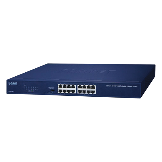 Switch No Administrable Gigabit de 16 Puertos 10/100/1000 Mbps, Con Modo Extendido Para Distancias de Hasta 200 m