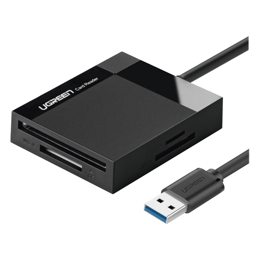 Lector de Tarjetas USB-A 3.0  a CompactFlash (CF)/ MemoryStick (MS)/ TransFlash (TF)/ SecureDigital (SD) | 4 en 1 | 5Gbps | Hasta 2TB | Soporta Windows/Mac OS/Linux/Android | Lectura de tarjetas simultánea | Cable de 15cm.