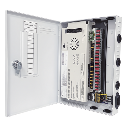 Fuente / 11-15 V / 18 canales / 20 A / Alta tecnología en seguridad / Doble ventilador / Hasta 1.8 Amperes por Salida / Filtro de ruido por canal / Diseño de alta gama.