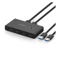 Conmutador USB para Compartir 4 Puertos USB 3.0 a 2 PC Ìs | Cambio Mediante Botón | Incluye Dos Cables USB de 1.5 m | ABS | Permite que 2 Usuarios Compartan 4 Dispositivos Periféricos USB3.0, como una impresora, un escáner, etc.
