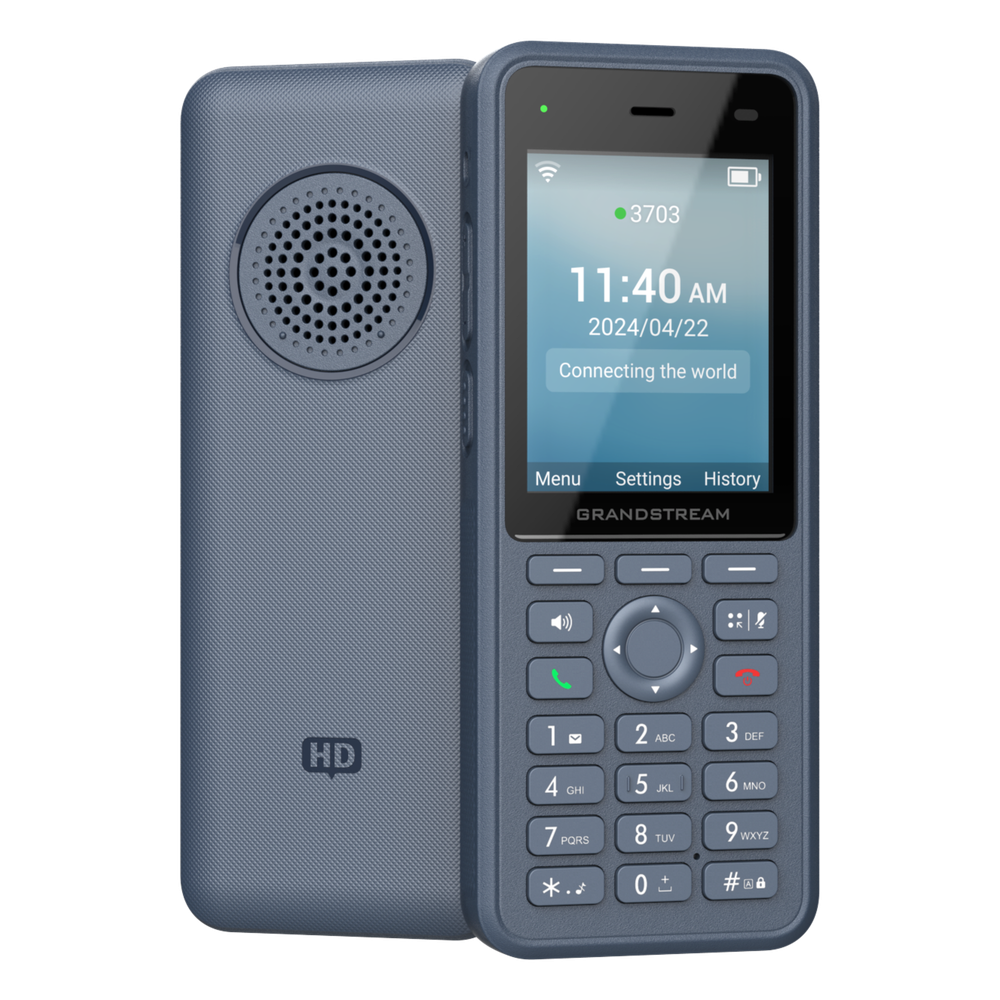 Teléfono IP Wi-Fi Inalámbrico WP836 / Wi-Fi 6 Doble Banda / IP69K Resistente a Exteriores / Batería 3000 mAh / 4 Conferencias / Bluetooth Integrado / USB Tipo C / Compatibilidad con Códec Opus HD