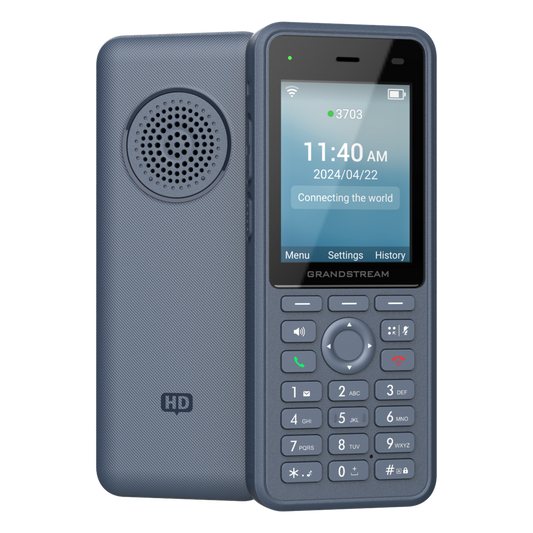 Teléfono IP Wi-Fi Inalámbrico WP836 / Wi-Fi 6 Doble Banda / IP69K Resistente a Exteriores / Batería 3000 mAh / 4 Conferencias / Bluetooth Integrado / USB Tipo C / Compatibilidad con Códec Opus HD