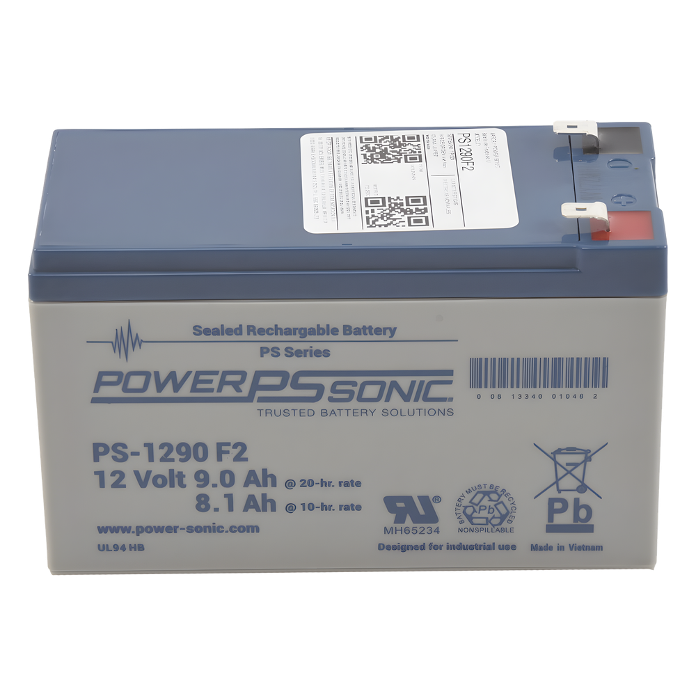 Batería 12V, 9AH, Para Respaldo, Tecnologías AGM/VRLA, 5 Años Vida Útil, Terminales F2, Reconocida UL